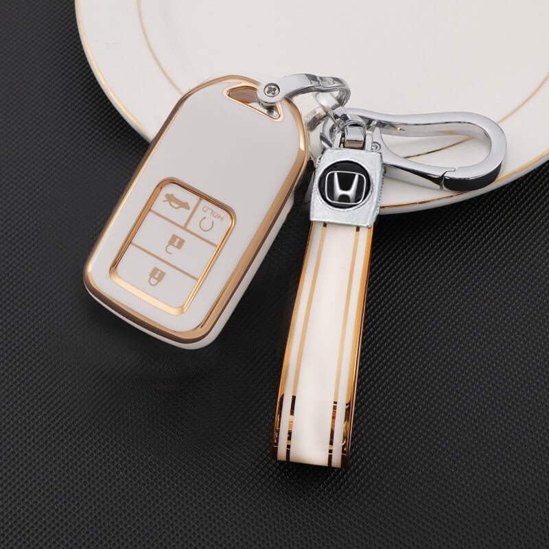 Ốp Nhựa Bọc Chìa Khoá Ô Tô Honda + Dây Khóa Nhựa Cao Cấp