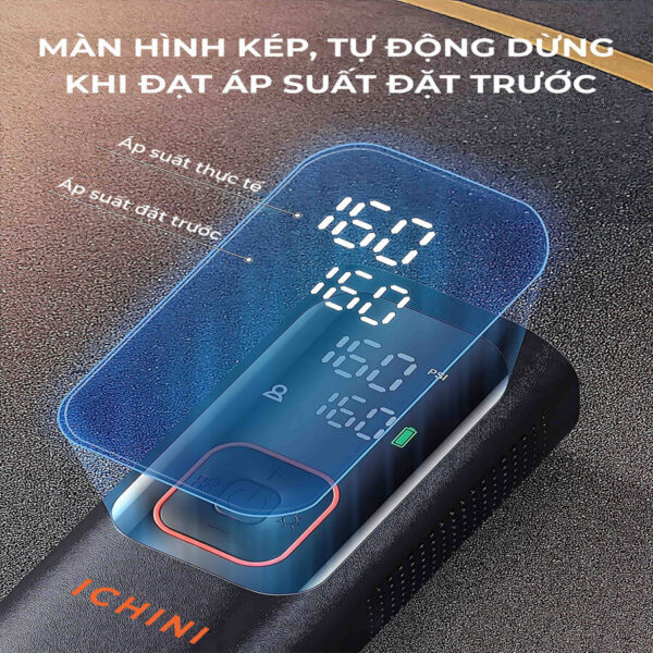 Bơm lốp ô tô không dây Ichini