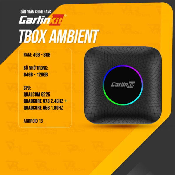 Bộ Android Box Chính Hãng Carlinkit Tbox Ambient Led Qualcomm 6225