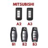 Bảng mẫu chìa khóa ô tô Mitsubishi