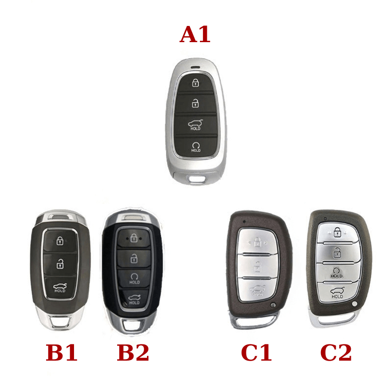Các mẫu chìa khóa smartkey được thiết kế riêng, phù hợp với từng dòng xe Hyundai