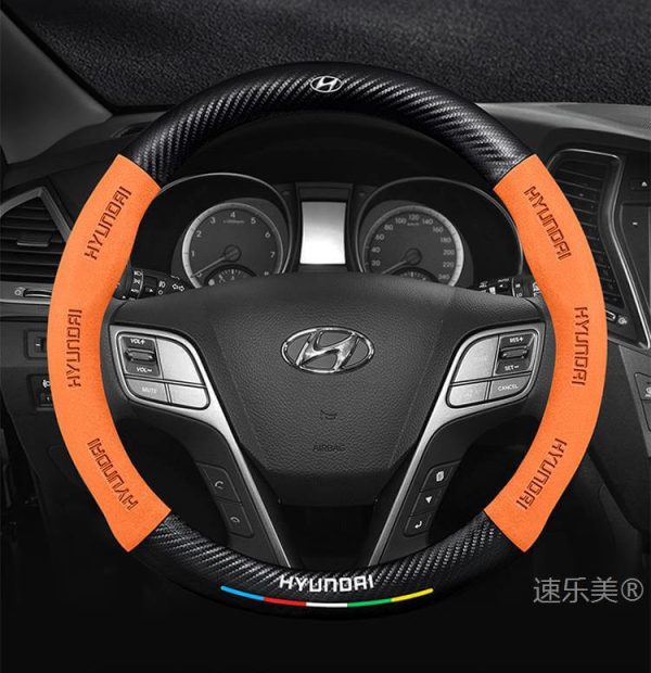 Bọc Vô Lăng Ô Tô Hyundai Da Lộn Sợi Carbon