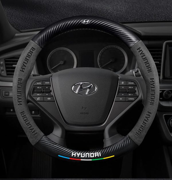 Bọc Vô Lăng Ô Tô Hyundai Da Lộn Sợi Carbon