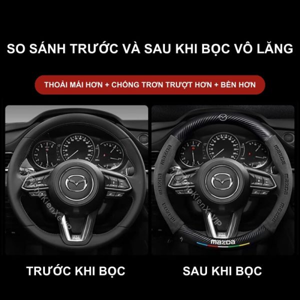 So sánh trước và sau khi bọc vô lăng