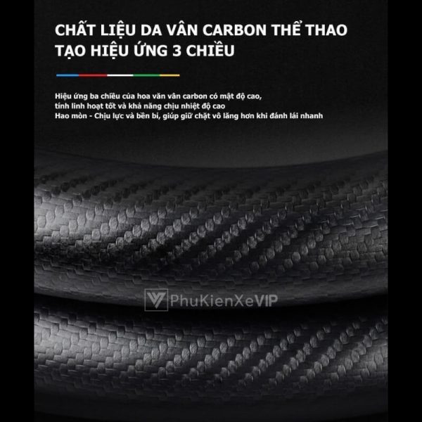 Bọc Vô Lăng Da Lộn Sợi Carbon Cho Xe Ô Tô Mazda