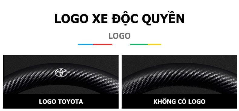 Bọc Vô Lăng Xe Ô Tô Toyota Da Lộn Sợi Carbon Cao Cấp