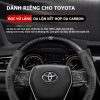 Bọc Vô Lăng Xe Ô Tô Toyota Da Lộn 3D Sợi Carbon Cao Cấp