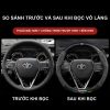 Bọc Vô Lăng Xe Ô Tô Toyota Da Lộn 3D Sợi Carbon Cao Cấp