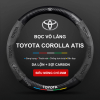 Bọc Vô Lăng Xe Ô Tô Toyota Corolla Altis Da Lộn 3D Sợi Carbon Cao Cấp