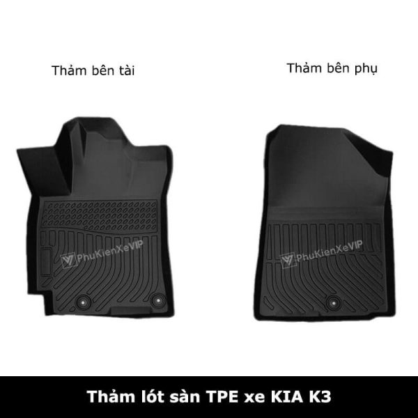 Thảm lót sàn ô tô KIA K3 chất liệu TPE nguyên sinh