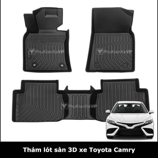 Thảm lót sàn ô tô Toyota Camry 2012-2024 chất liệu TPE