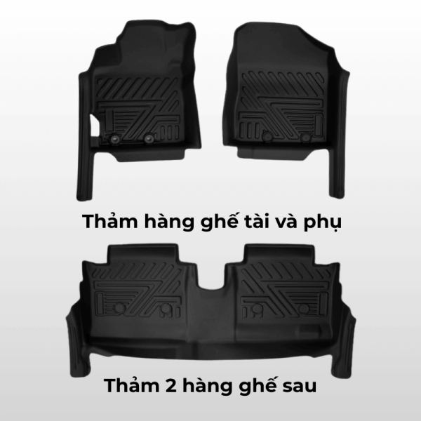 Bộ thảm lót sàn ô tô Toyota Yaris chất liệu TPE