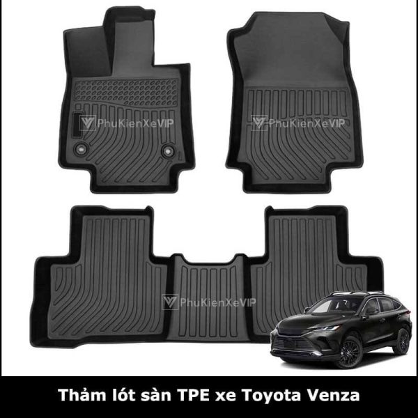 Thảm lót sàn ô tô Toyota Venza chất liệu TPE khuôn 3D