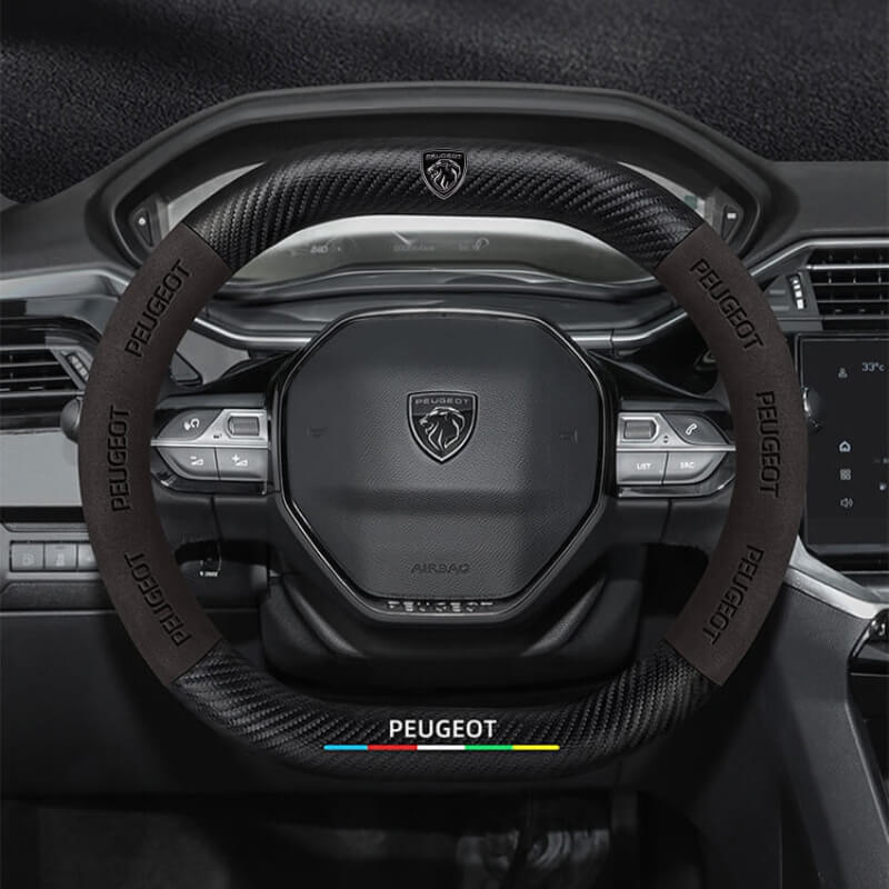 Bọc Vô Lăng Da Lộn Sợi Carbon Cao Cấp cho xe Peugeot