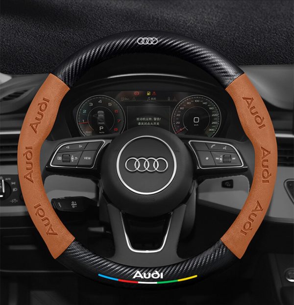 Bọc vô lăng Audi chất liệu Da lộn 3D & sợi Carbon cao cấp