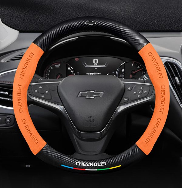 Bọc Vô Lăng Xe Chevrolet Da Lộn 3D & Sợi Carbon Cao Cấp, Thể Thao