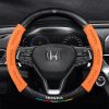 Bọc Vô Lăng Da Lộn 3D Sợi Carbon Cao Cấp Cho Xe Honda