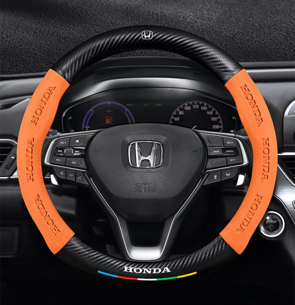 Bọc Vô Lăng Da Lộn 3D Sợi Carbon Cao Cấp Cho Xe Honda