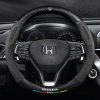 Bọc Vô Lăng Da Lộn 3D Sợi Carbon Cao Cấp Cho Xe Honda