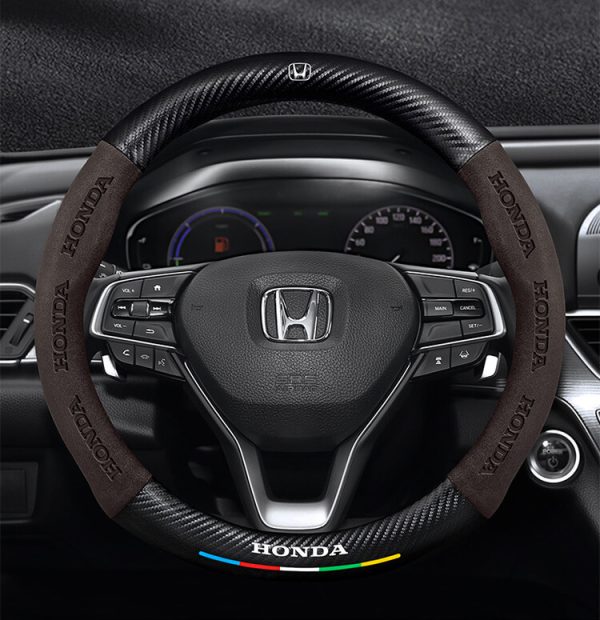 Bọc Vô Lăng Da Lộn 3D Sợi Carbon Cao Cấp Cho Xe Honda