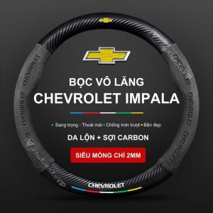 Bọc Vô Lăng Da Lộn & Sợi Carbon Cho Xe Chevrolet Impala Cao Cấp, Chính Hãng