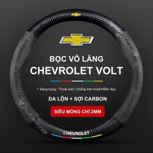 Bọc Vô Lăng Xe Chevrolet Volt Da Lộn 3D & Sợi Carbon Chính Hãng