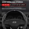 Bọc Vô Lăng Xe Ô Tô Hyundai Da Lộn 3D & Sợi Carbon