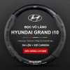 Bọc Vô Lăng Xe Ô Tô Hyundai Grand i10 Da Lộn 3D & Sợi Carbon