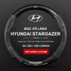 Bọc Vô Lăng Xe Ô Tô Hyundai Stargazer Da Lộn 3D & Sợi Carbon