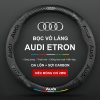 Bọc vô lăng Audi Etron chất liệu Da lộn 3D & sợi Carbon