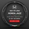 Bọc Vô Lăng Xe Ô Tô Honda Jazz Da Lộn 3D Sợi Carbon