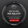 Bọc Vô Lăng Xe KIA Soluto Da Lộn 3D Sợi Carbon Cao Cấp, Chính Hãng