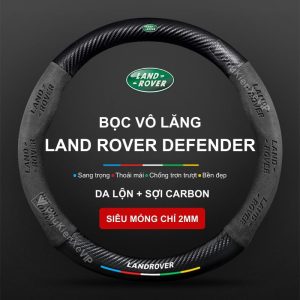 Bọc Vô Lăng Xe Ô Tô Land Rover Defender Da Lộn 3D & Sợi Carbon