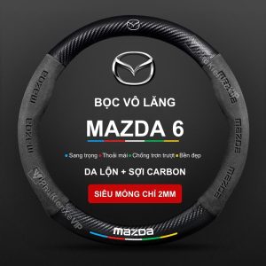 Bọc Vô Lăng Da Lộn Sợi Carbon Cho Xe Ô Tô Mazda 6