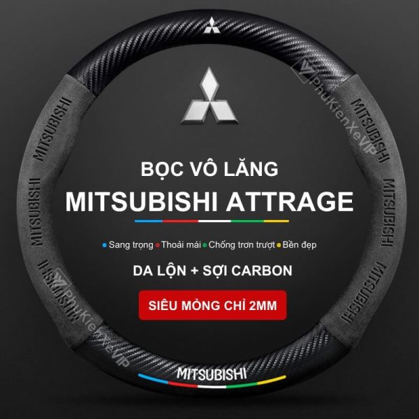 Bọc Vô Lăng Ô Tô Cao Cấp Mitsubishi Attrage 2013-2024