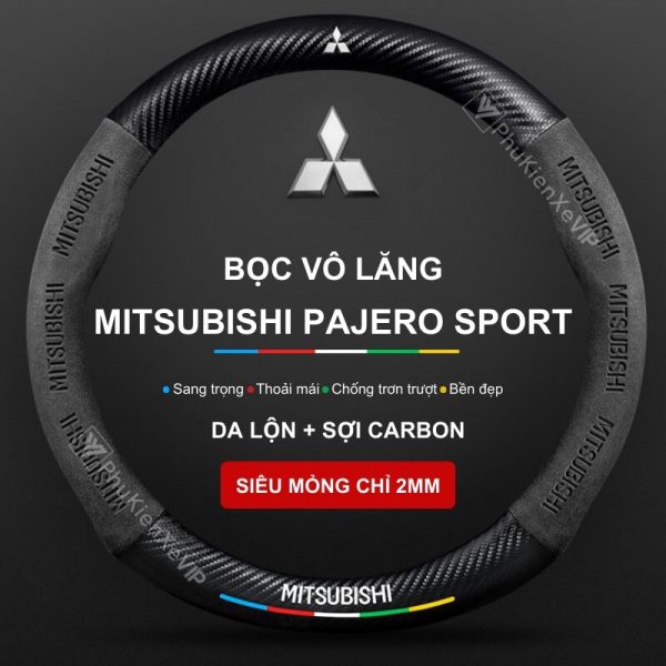 Bọc Vô Lăng Ô Tô Cao Cấp Mitsubishi Pajero Sport 2012 -2024