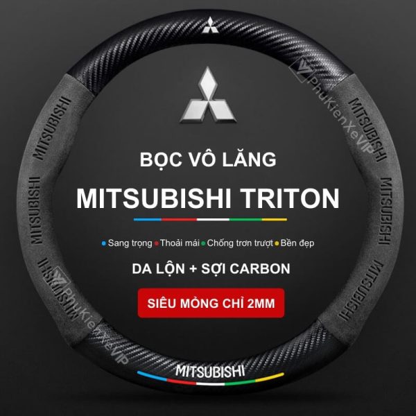 Bọc Vô Lăng Ô Tô Cao Cấp Mitsubishi Triton Cao Cấp, Chính Hãng