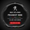 Bọc Vô Lăng Xe Ô Tô Peugeot 5008 Da Lộn 3D & Sợi Carbon Cao Cấp