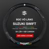 Bọc Vô Lăng Xe Ô Tô Suzuki Swift Da Lộn 3D & Sợi Carbon