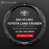 Bọc Vô Lăng Toyota Land Cruiser Da Lộn & Sợi Carbon Cao Cấp