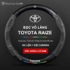 Bọc Vô Lăng Xe Toyota Raize Da Lộn Sợi Carbon Chính Hãng