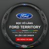 Bọc Vô Lăng Xe Ô Tô Ford Territory Da Lộn Sợi Carbon Sang Trọng, Đẳng Cấp