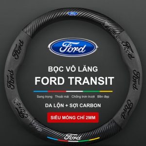 Bọc Vô Lăng Xe Ô Tô Ford Ranger Da Lộn Sợi Carbon Đẳng Cấp, Chính Hãng