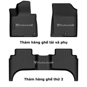 Bộ sản phẩm thảm lót sàn ô tô Mitsubishi Triton chất liệu TPE