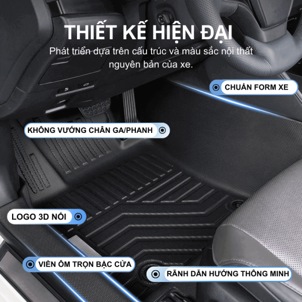 Thiết kế hiện đại phù hợp với cấu trúc xe và nội thất