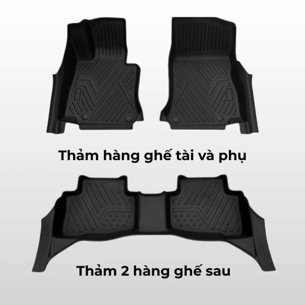 Bộ thảm lót sàn ô tô Chevrolet Aveo chất liệu TPE