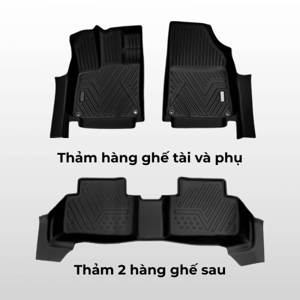 Bộ thảm lót sàn ô tô Chevrolet Orlando chất liệu TPE