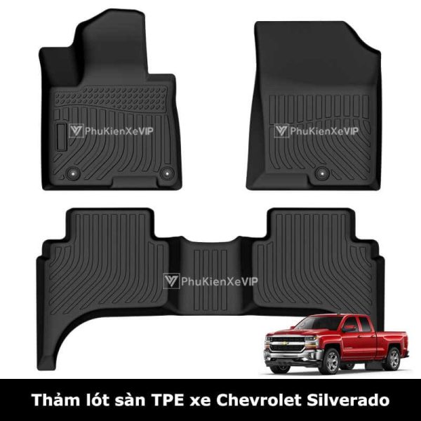 Thảm lót sàn ô tô Chevrolet Silverado chất liệu TPE