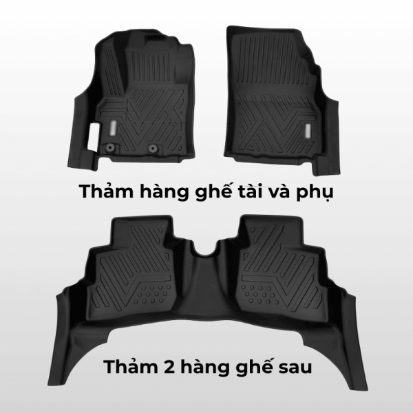 Bộ thảm lót sàn ô tô Chevrolet spark chất liệu TPE