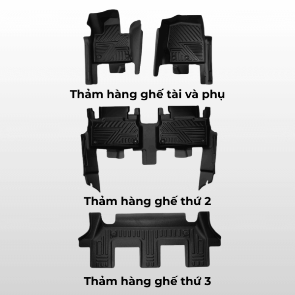 Bộ thảm lót sàn ô tô Ford Explorer chất liệu TPE